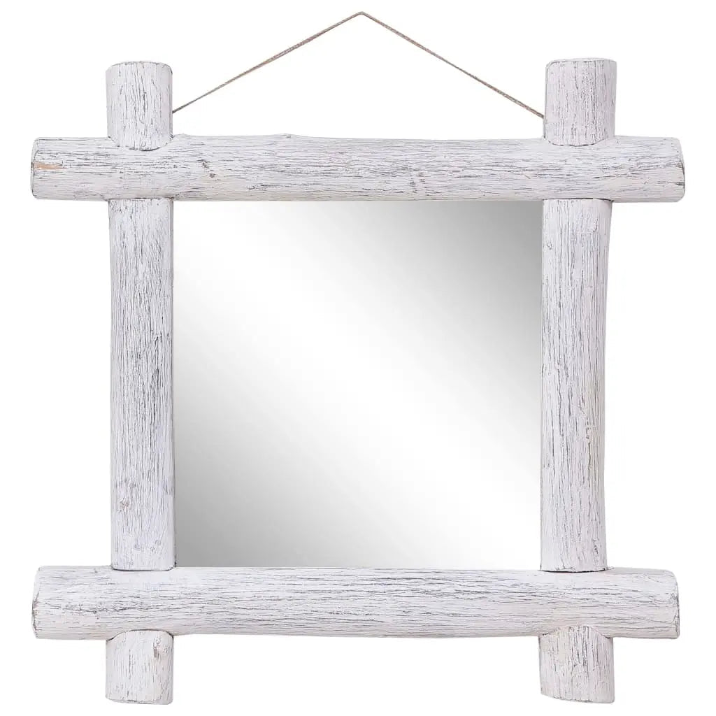 Miroir À Bûches 70X70 Cm Bois De Récupération Massif - www.minichezmoi.com