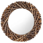 Miroir Mural 60 Cm Teck Rond - www.minichezmoi.com
