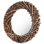 Miroir Mural 60 Cm Teck Rond - www.minichezmoi.com