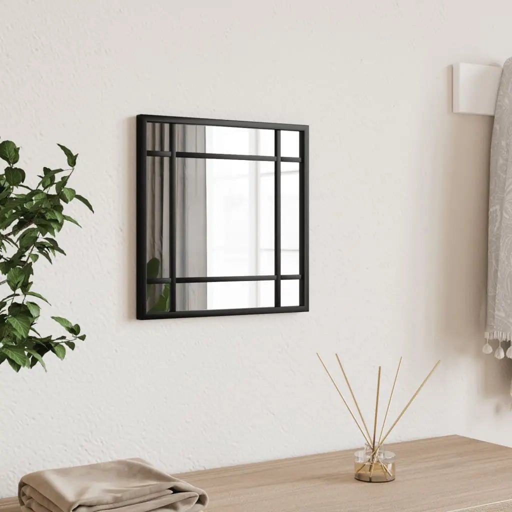 Miroir Mural Noir Rectangulaire Fer - www.minichezmoi.com