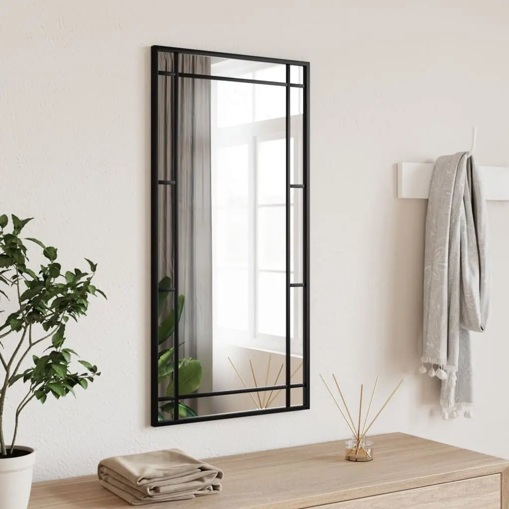 Miroir Mural Noir Rectangulaire Fer - www.minichezmoi.com
