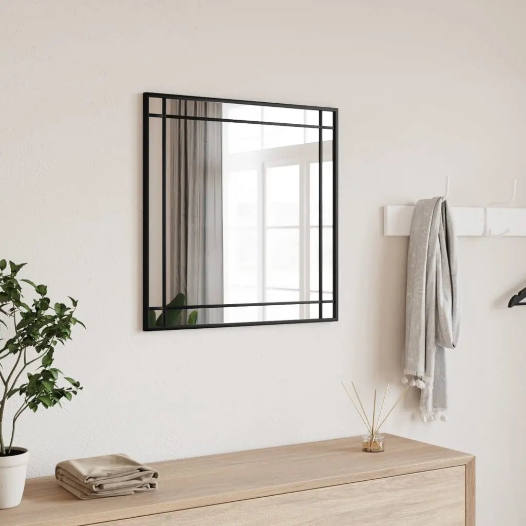 Miroir Mural Noir Rectangulaire Fer - www.minichezmoi.com