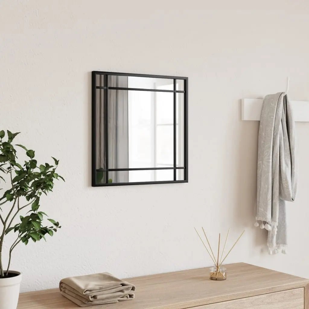 Miroir Mural Noir Rectangulaire Fer - www.minichezmoi.com
