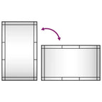 Miroir Mural Noir Rectangulaire Fer - www.minichezmoi.com