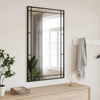 Miroir Mural Noir Rectangulaire Fer - www.minichezmoi.com