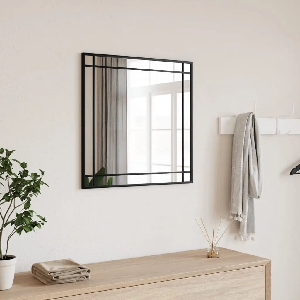 Miroir Mural Noir Rectangulaire Fer - www.minichezmoi.com