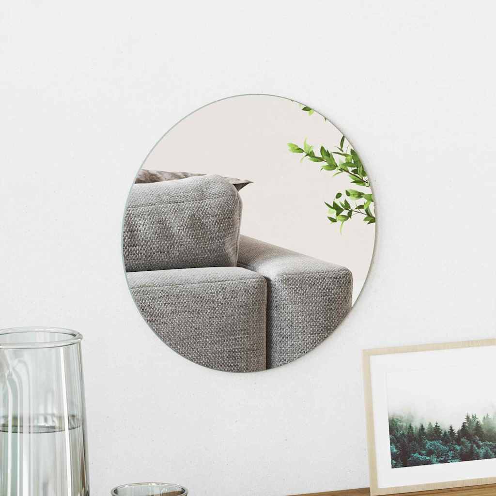 Miroir Mural Rond Ø 30 Cm Verre Trempé - www.minichezmoi.com
