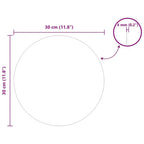Miroir Mural Rond Ø 30 Cm Verre Trempé - www.minichezmoi.com