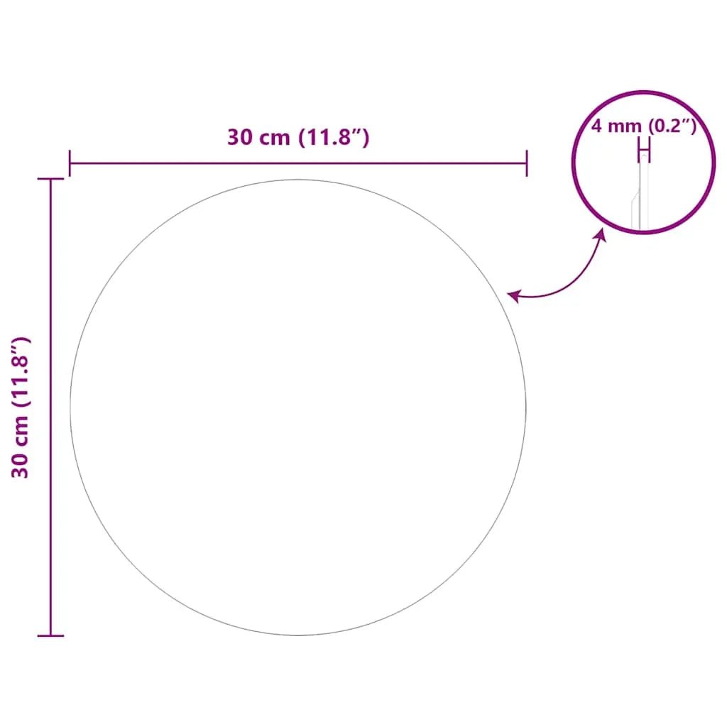 Miroir Mural Rond Ø 30 Cm Verre Trempé - www.minichezmoi.com