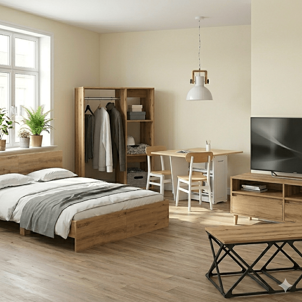 Pack studio investisseur – Meuble studio complet robuste et rentable - www.minichezmoi.com