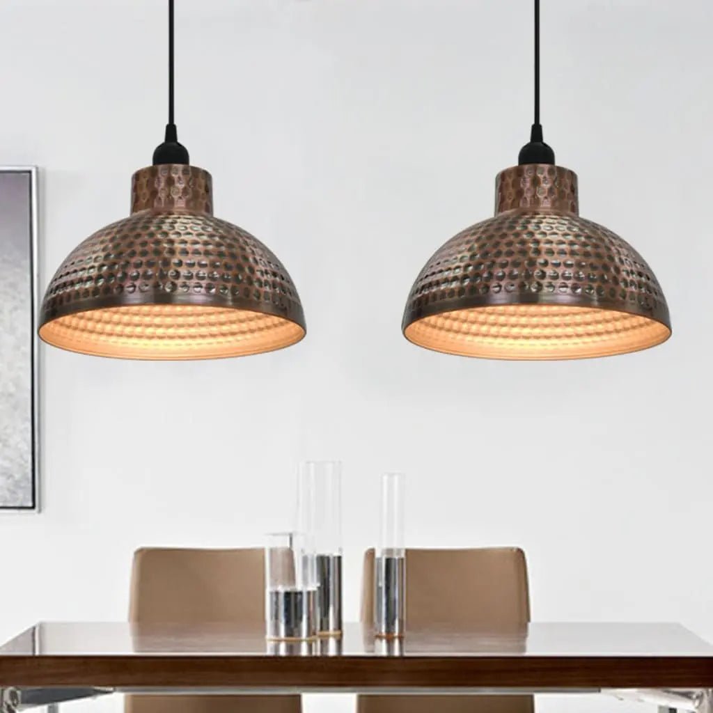 Plafonnier 2 Pcs Semi - Sphérique Couleur Cuivre - www.minichezmoi.com
