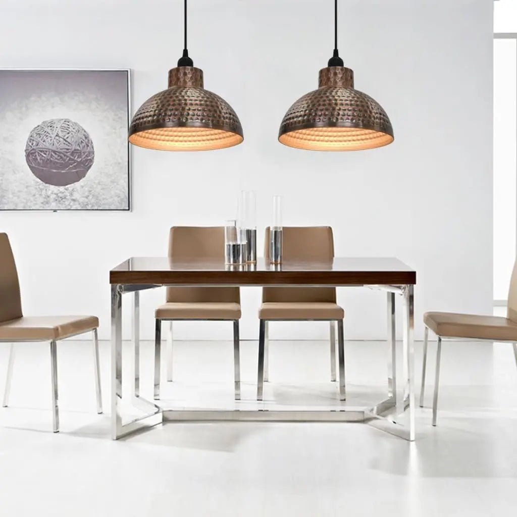 Plafonnier 2 Pcs Semi - Sphérique Couleur Cuivre - www.minichezmoi.com