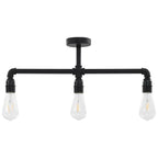 Plafonnier Noir 3 Ampoules E27 - www.minichezmoi.com