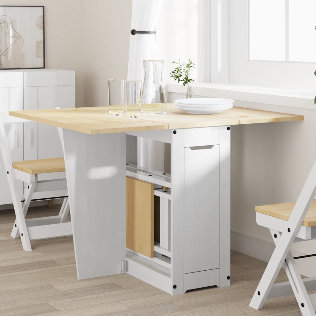 Table À Manger Papillon Pliable Corona Cire Marron Bois De Pin - www.minichezmoi.com