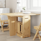 Table À Manger Papillon Pliable Corona Cire Marron Bois De Pin - www.minichezmoi.com