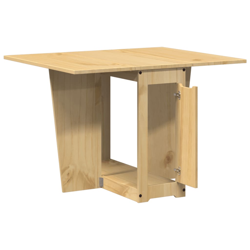 Table À Manger Papillon Pliable Corona Cire Marron Bois De Pin - www.minichezmoi.com