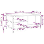 Table Basse 100 X 50 X 45 Cm Bois Robuste - www.minichezmoi.com