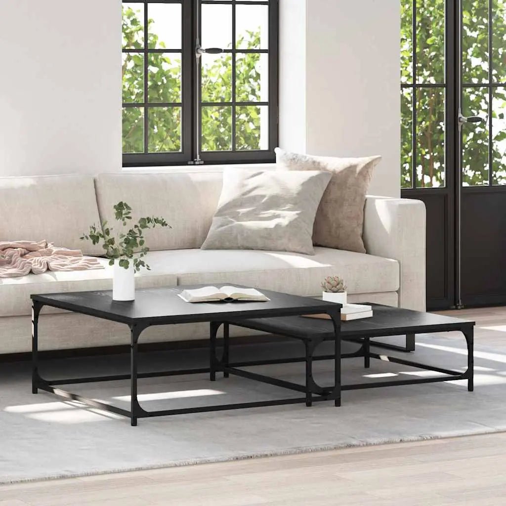 Table Basse 2 Pcs Bois D'ingénierie - www.minichezmoi.com