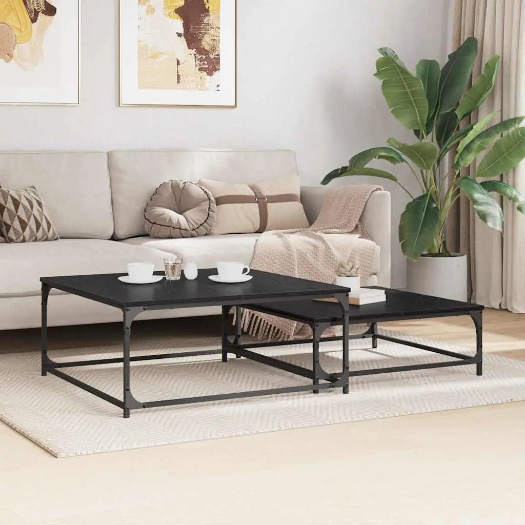 Table Basse 2 Pcs Bois D'ingénierie - www.minichezmoi.com