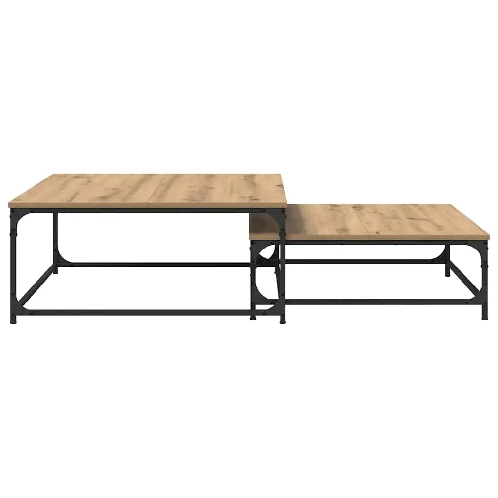 Table Basse 2 Pcs Bois Robuste - www.minichezmoi.com