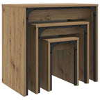 Table Basse 3 Pcs Bois Robuste - www.minichezmoi.com