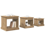 Table Basse 3 Pcs Bois Robuste - www.minichezmoi.com