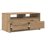 Table Basse Chêne Artisan 90 X 50 X 45 Cm Bois Robuste - www.minichezmoi.com