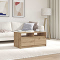 Table Basse Chêne Artisan 90 X 50 X 45 Cm Bois Robuste - www.minichezmoi.com