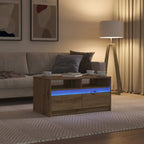 Table Basse Chêne Artisan 90 X 50 X 45 Cm Bois Robuste - www.minichezmoi.com