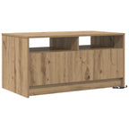Table Basse Chêne Artisan 90 X 50 X 45 Cm Bois Robuste - www.minichezmoi.com
