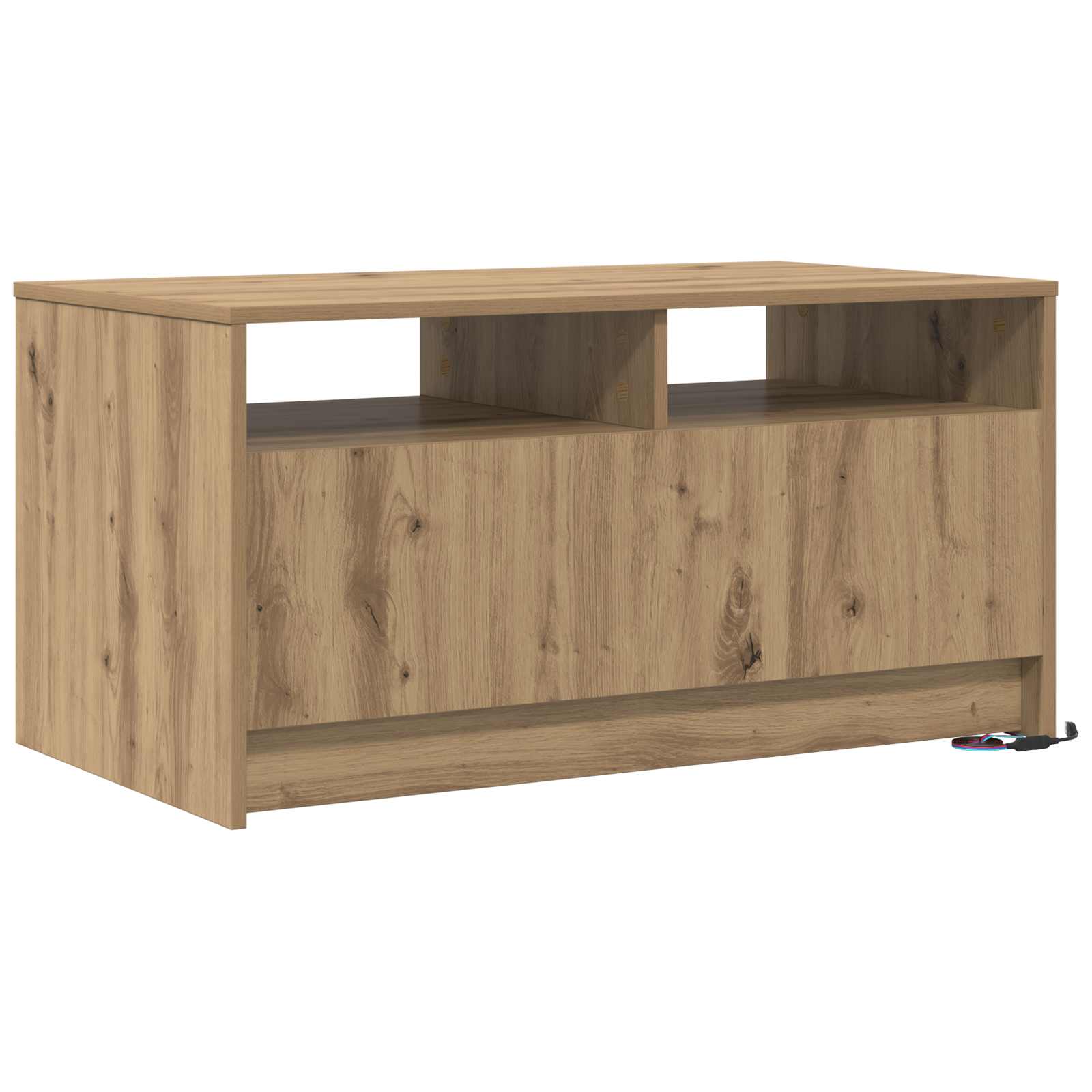 Table Basse Chêne Artisan 90 X 50 X 45 Cm Bois Robuste - www.minichezmoi.com