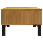 Table Basse Flam 100X50X32,5 Cm Bois De Pin Massif Vert Et Blanc - www.minichezmoi.com