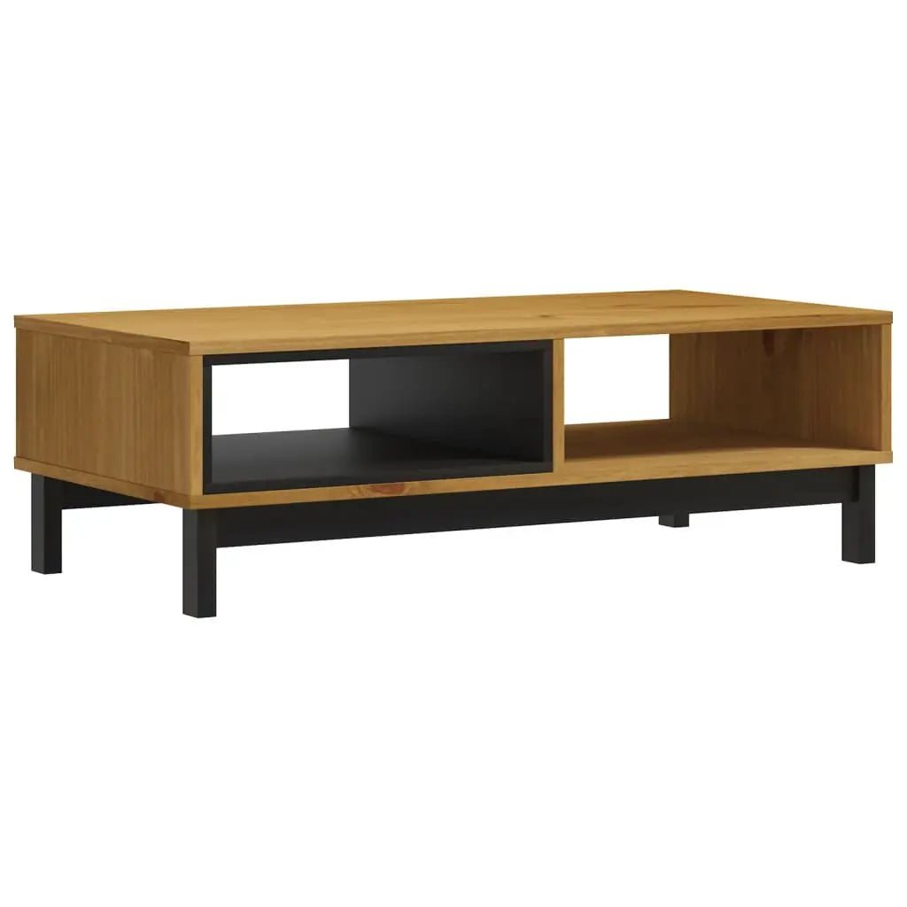 Table Basse Flam 100X50X32,5 Cm Bois De Pin Massif Vert Et Blanc - www.minichezmoi.com