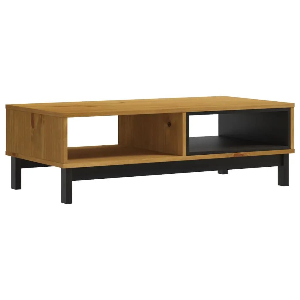 Table Basse Flam 100X50X32,5 Cm Bois De Pin Massif Vert Et Blanc - www.minichezmoi.com