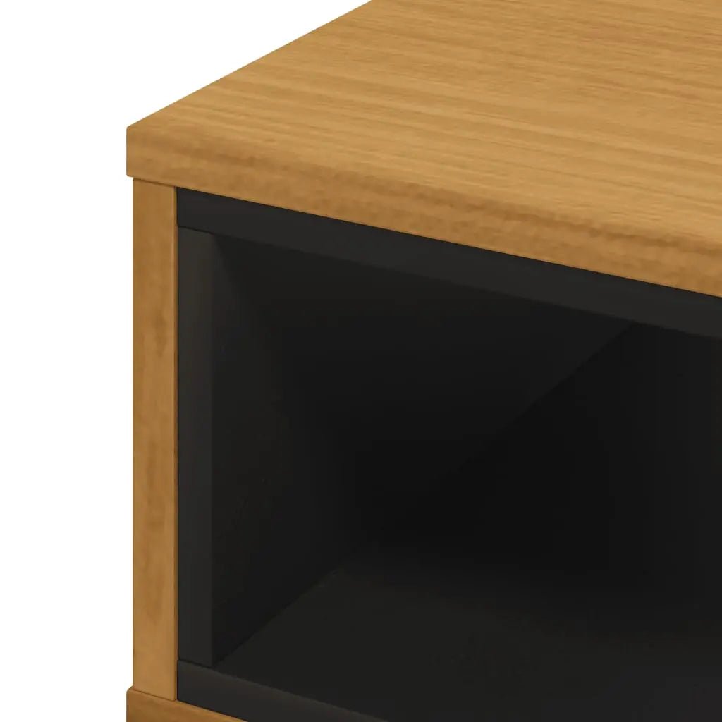 Table Basse Flam 100X50X32,5 Cm Bois De Pin Massif Vert Et Blanc - www.minichezmoi.com