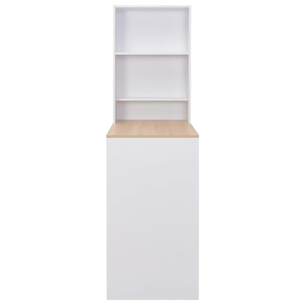 Table De Bar Avec Armoire Blanc 115X59X200 Cm - www.minichezmoi.com