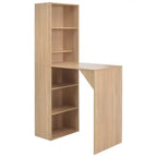 Table De Bar Avec Armoire Blanc 115X59X200 Cm - www.minichezmoi.com