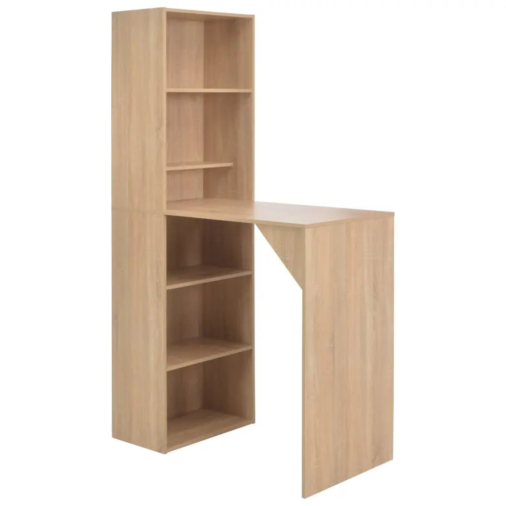 Table De Bar Avec Armoire Blanc 115X59X200 Cm - www.minichezmoi.com