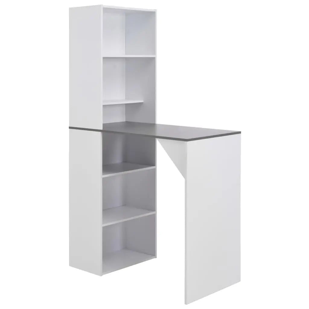 Table De Bar Avec Armoire Blanc 115X59X200 Cm - www.minichezmoi.com