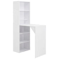 Table De Bar Avec Armoire Blanc 115X59X200 Cm - www.minichezmoi.com