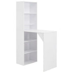Table De Bar Avec Armoire Blanc 115X59X200 Cm - www.minichezmoi.com