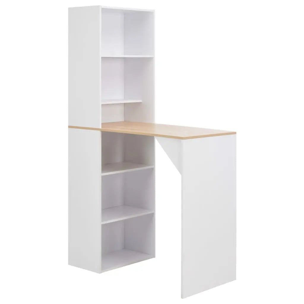 Table De Bar Avec Armoire Blanc 115X59X200 Cm - www.minichezmoi.com
