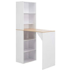 Table De Bar Avec Armoire Blanc 115X59X200 Cm - www.minichezmoi.com