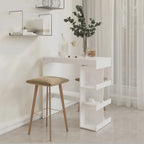 Table De Bar Avec Étagère De Rangement Bois D'ingénierie - www.minichezmoi.com
