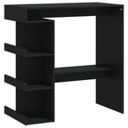 Table De Bar Avec Étagère De Rangement Bois D'ingénierie - www.minichezmoi.com