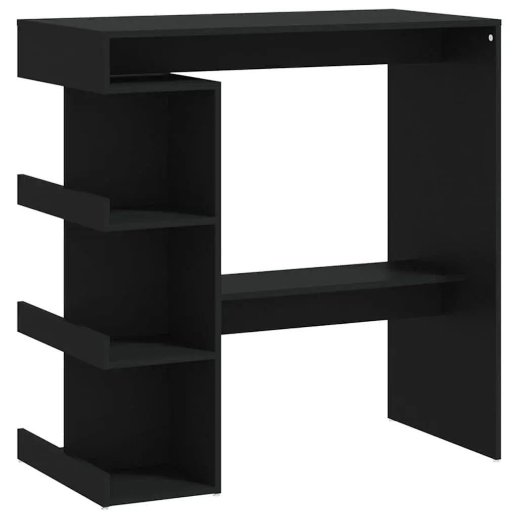 Table De Bar Avec Étagère De Rangement Bois D'ingénierie - www.minichezmoi.com
