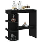 Table De Bar Avec Étagère De Rangement Bois D'ingénierie - www.minichezmoi.com