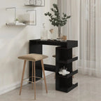 Table De Bar Avec Étagère De Rangement Bois D'ingénierie - www.minichezmoi.com