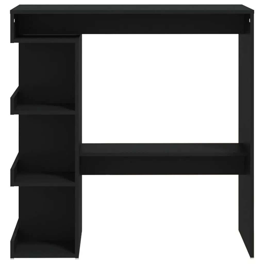 Table De Bar Avec Étagère De Rangement Bois D'ingénierie - www.minichezmoi.com
