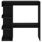 Table De Bar Avec Étagère De Rangement Bois D'ingénierie - www.minichezmoi.com